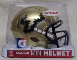 サウス フロリダ・ブルズ グッズ リデル レボリューション スピード レプリカ ミニヘルメット / NCAA グッズ South Florida Bulls Riddell Revolution Speed Mini Helmet