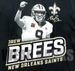 ドリュー・ブリーズ ニューオーリンズ セインツ グッズ ファナティクス 引退記念 キング Tシャツ(黒) / Drew Brees New Orleans Saints