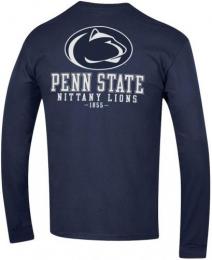 ペンステイト ニタニーライオンズ チャンピオン チームスタック 両面 長袖Tシャツ (紺)/ Penn State Nittany Lions