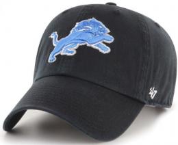 デトロイト ライオンズ '47BRAND ( フォーティーセブンブランド ) NFL レガシー クリーンアップ スラウチ CAP (黒)/ Detroit Lions