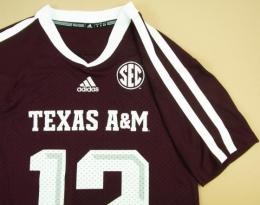 テキサスA&M アギーズ グッズ アディダス レプリカフットボールジャージ#12(マルーン)/ Texas A&M Aggies