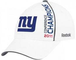 値下げしました!NFL グッズ Reebok 2012 NFC カンファレンス優勝記念ロッカールーム FLEX CAP(白)/NewYork Giants(ニューヨーク ジャイアンツ)