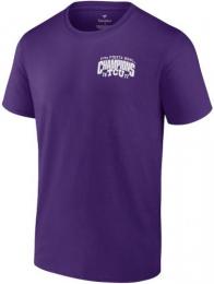 テキサス クリスチャン ホーンドフロッグス '22 フェスタボウル優勝記念 スコア 両面Tシャツ(紫) / Texas Christian Horned Frogs