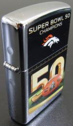 [ NFL SUPERBOWL Limited Edition ZIPPO LIGHTER ] NFL グッズ SUPER BOWL 50 (第50回スーパーボウル)優勝記念ZIPPOライター Denver Broncos ( デンバー ブロンコス )