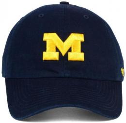 ミシガン ウルヴァリンズ '47BRAND ( フォーティーセブンブランド ) NCAA レガシー クリーンアップ スラウチ CAP (紺)/ Michigan Wolverines