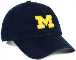 ミシガン ウルヴァリンズ '47BRAND ( フォーティーセブンブランド ) NCAA レガシー クリーンアップ スラウチ CAP (紺)/ Michigan Wolverines