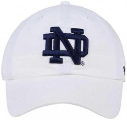 ノートルダム ファイティング アイリッシュ '47BRAND ( フォーティーセブンブランド ) NCAA レガシー クリーンアップ スラウチ CAP (白)/ Notre Dame Fighting Irish