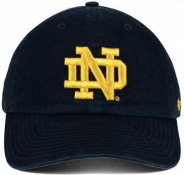 ノートルダム ファイティング アイリッシュ '47BRAND ( フォーティーセブンブランド ) NCAA レガシー クリーンアップ スラウチ CAP (紺)/ Notre Dame Fighting Irish