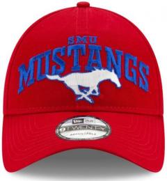 サザンメソジスト マスタングス グッズ ニューエラ アーチオーバーロゴ 9TWENTYスラウチ キャップ (赤)/ SMU Mustangs