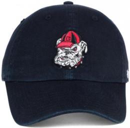 ジョージア ブルドックス '47BRAND ( フォーティーセブンブランド ) NCAA レガシー クリーンアップ スラウチ CAP (黒)/ Georgia Bulldogs