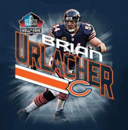 ブライアン・アーラッカー シカゴ ベアーズ グッズ マジェスティック NFL殿堂入り プレイヤーイメージTシャツ (紺)/ Chicago Bears