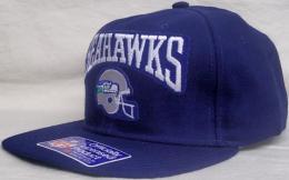 シアトル・シーホークス グッズ ニューエラ ヴィンテージ スナップバック キャップ "ヘルメット柄"(青)/ Seattle Seahawks