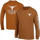 テキサス ロングホーンズ チャンピオン チームスタック 両面 長袖Tシャツ (テキサスオレンジ)/ Texas Longhorns