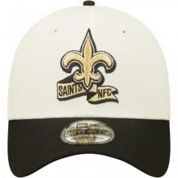 ニューオーリンズ セインツ ニューエラ NFL '2022 サイドライン ホーム ツートン 39 Thirty FLEX CAP(白/黒)/ New Orleans Saints