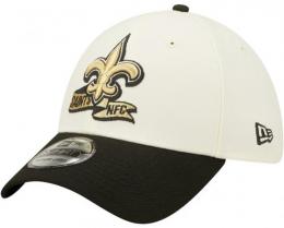 ニューオーリンズ セインツ ニューエラ NFL '2022 サイドライン ホーム ツートン 39 Thirty FLEX CAP(白/黒)/ New Orleans Saints