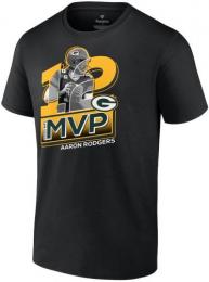 アーロン・ロジャース グリーンベイ パッカーズ グッズ ファナティクス '2021 シーズン MVP Tシャツ(黒) / Aaron Rodgers Green Bay Packers