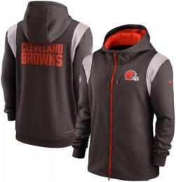 クリーブランド ブラウンズ ナイキ '22 サイドライン ルックアップ フルジップ サーマフィット パーカー (茶)/ Cleveland Browns