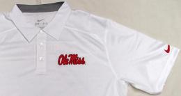 ミシシッピー・レベルス グッズ ナイキ '2013 サイドライン コーチズ ポロシャツ (ドライフィット版) (白)/ Mississippi Rebels