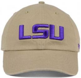 ルイジアナステイト タイガース '47BRAND ( フォーティーセブンブランド ) NCAA レガシー クリーンアップ スラウチ CAP (カーキ)※LSU文字版/ Louisiana State Tigers