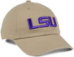 ルイジアナステイト タイガース '47BRAND ( フォーティーセブンブランド ) NCAA レガシー クリーンアップ スラウチ CAP (カーキ)※LSU文字版/ Louisiana State Tigers