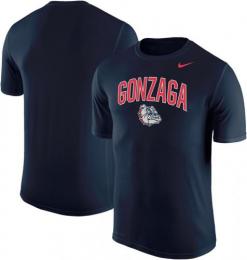 ゴンザガ・ブルドッグス グッズ ナイキ アーチオーバー ドライフィットTシャツ (紺)/ Gonzaga Bulldogs