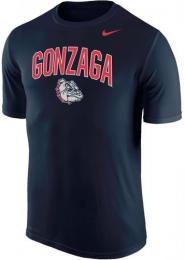 ゴンザガ・ブルドッグス グッズ ナイキ アーチオーバー ドライフィットTシャツ (紺)/ Gonzaga Bulldogs