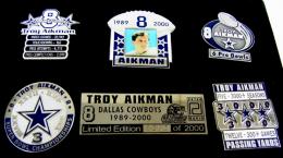 トロイ・エイクマン ダラス・カウボーイズ グッズ ピーターデビッド 引退記念 メモリアルピンバッチセット(世界2,000個限定生産) / Troy Aikman Dallas Cowboys