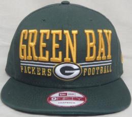 NFL グッズ NewEra / New Era ( ニューエラ ) " NFL Lateral 9FIFTY Snapback Cap "(緑)/GreenBay Packers(グリンベイ パッカーズ)