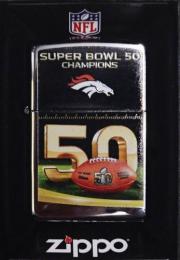 [ NFL SUPERBOWL Limited Edition ZIPPO LIGHTER ] NFL グッズ SUPER BOWL 50 (第50回スーパーボウル)優勝記念ZIPPOライター Denver Broncos ( デンバー ブロンコス )