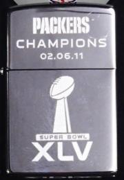 [ NFL SUPERBOWL Limited Edition ZIPPO LIGHTER ] NFL グッズ SUPER BOWL XLV (第45回スーパーボウル)優勝記念ZIPPOライター GreenBay Packers ( グリンベイ パッカーズ )