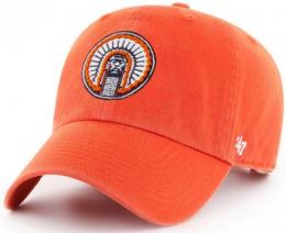 イリノイ ファイティング イリニ '47BRAND ( フォーティーセブンブランド ) NCAA レガシー クリーンアップ スラウチ CAP (オレンジ)※イリニウェク酋長版 / Illinois Fighting Illini