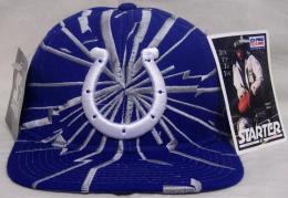 Indianapolis Colts Starter Earthquake Vintage Snapback Cap NFL PRO LINE (Blue)/100% Wool
