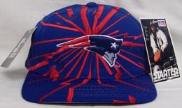 New England Patriots Starter Earthquake Vintage Snapback Cap NFL PRO LINE (Blue)/100% Wool