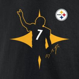 ベン・ロスリスバーガー ピッツバーグ スティーラーズ グッズ ファナティクス 引退記念 シルエットTシャツ(黒) / Ben Roethlisberger Pittsburgh Steelers