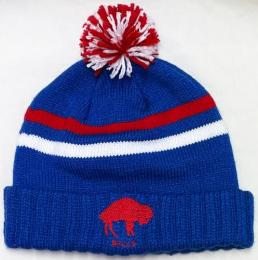 バッファロー ビルズ グッズ リーボック社 '2009 サイドライン AFL ボンボンニットCAP ※折有版(青)/ Buffalo Bills