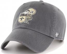 ニューオーリンズ セインツ '47BRAND ( フォーティーセブンブランド ) NFL レガシー クリーンアップ スラウチ CAP (チャコールグレー)※旧ロゴ版/ New Orleans Saints