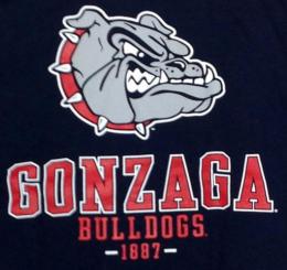 ゴンザガ ブルドックス チャンピオン チームスタック 両面Tシャツ (紺)/ Gonzaga Bulldogs