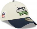シアトル シーホークス ニューエラ NFL '2022 サイドライン ホーム ツートン 39 Thirty FLEX CAP(白/紺)/ Seattle Seahawks
