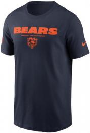 シカゴ ベアーズ ナイキ '25 サイドライン コットン ドライフィットTシャツ (紺) / Chicago Bears