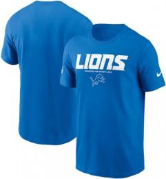 デトロイト ライオンズ ナイキ '25 サイドライン コットン ドライフィットTシャツ (青) / Detroit Lions