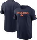 デンバー ブロンコス ナイキ '25 サイドライン コットン ドライフィットTシャツ (紺) / Denver Broncos