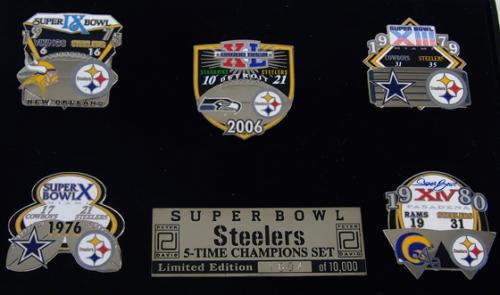 Deadstock Nfl グッズ Pittsburgh Steelers ピッツバーグ スティーラーズ Super Bowl スーパーボウル 5 Time Champions Set Limited Edition 世界10 000個限定生産 Nfl グッズ アメリカンフットボール Ncaa アメリカンフットボール カレッジ グッズ 専門店