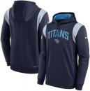 テネシー タイタンズ ナイキ '22 サイドライン アスレティック スタック プルオーバー サーマフィット パーカー(紺)/ Tennessee Titans
