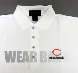シカゴ ベアーズ アンティグア ヴィンテージ半袖刺繍ポロ(白) / Chicago Bears