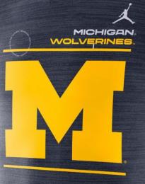 ミシガン ウルヴァリンズ ジョーダンブランド サイドライン ベロシティドライフィットTシャツ (紺)/ Michigan Wolverines