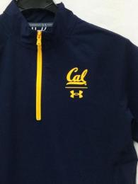 カリフォルニア ゴールデンベアーズ グッズ アンダーアーマー サイドライン コーチズ ハーフジップ半袖ウィンドジャケット(紺)/ California Golden Bears