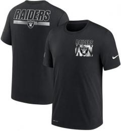 ラスベガス レイダース ナイキ '20 サイドライン ファシリティー プレイブック 両面ドライフィットTシャツ (黒) / Las Vegas Raiders