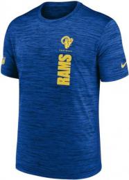ロサンゼルス ラムズ ナイキ '24 サイドライン ベロシティ Tシャツ1 (ドライフィット版) (青) / Los Angeles Rams