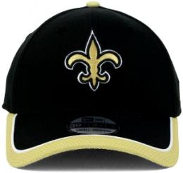 NEW ERA / NewEra ( ニューエラ ) NFL  サイドライン オンフィールド 39 Thirty FLEX CAP (黒/ゴールド) / NewOrleans Saints ( ニューオリンズ セインツ )