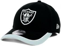 NEW ERA / NewEra ( ニューエラ ) NFL  サイドライン オンフィールド 39 Thirty FLEX CAP (黒/グレー) / Oakland Raiders ( オークランド レイダース )